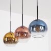 Koyoto Lampadario a sospensione, Lampada a sfera, Lampada a sospensione Blu, Oro, Chiaro, Ramato, 3-Luci