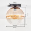 Koyoto Plafoniera, Lampada a sfera 30 cm Ambrato, Chiaro, 1-Luce