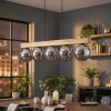 Gastor Lampadario a sospensione, Lampada a sfera, Lampada a sospensione Écru, Nero, 5-Luci