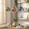 Koyoto Lampadario a sospensione, Lampada a sfera, Lampada a sospensione Blu, Verde, Chiaro, Ramato, 3-Luci