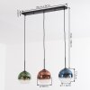 Koyoto Lampadario a sospensione, Lampada a sfera, Lampada a sospensione Blu, Verde, Chiaro, Ramato, 3-Luci