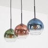 Koyoto Lampadario a sospensione, Lampada a sfera, Lampada a sospensione Blu, Verde, Chiaro, Ramato, 3-Luci