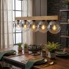 Gastor Lampadario a sospensione, Lampada a sfera, Lampada a sospensione Écru, Nero, 5-Luci