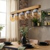 Gastor Lampadario a sospensione, Lampada a sfera, Lampada a sospensione Écru, Nero, 5-Luci