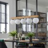 Gastor Lampadario a sospensione, Lampada a sfera, Lampada a sospensione Écru, Nero, 5-Luci