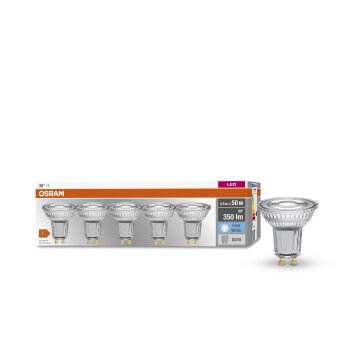 Illuminazione Osram GU10 4.3 Watt bianco neutro 350 Lumen