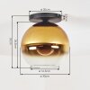 Koyoto Plafoniera, Lampada a sfera 30 cm Oro, Chiaro, 1-Luce