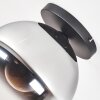 Koyoto Plafoniera, Lampada a sfera 30 cm Cromo, Chiaro, Grigio fumo, 1-Luce