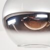 Koyoto Plafoniera, Lampada a sfera 30 cm Cromo, Chiaro, Grigio fumo, 1-Luce