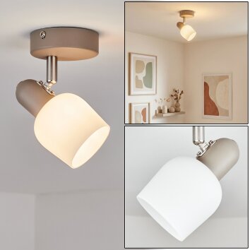 Sivol Plafoniera, Faretto da soffitto Nichel opaco, Sabbia, 1-Luce
