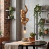 Evelis Lampadario a sospensione, Lampada a sospensione Oro, Nero, 1-Luce