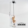 Evelis Lampadario a sospensione, Lampada a sospensione Oro, Nero, 1-Luce