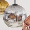 Ripoll Lampadario a sospensione, Lampada a sfera, Lampada a sospensione Cromo, Oro, Chiaro, Ramato, Grigio fumo, 3-Luci