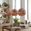 Ripoll Lampadario a sospensione, Lampada a sfera, Lampada a sospensione Ramato, 3-Luci