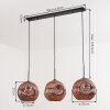 Ripoll Lampadario a sospensione, Lampada a sfera, Lampada a sospensione Ramato, 3-Luci