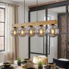 Gastor Lampadario a sospensione, Lampada a sfera, Lampada a sospensione Écru, Nero, 5-Luci