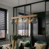 Gastor Lampadario a sospensione, Lampada a sfera, Lampada a sospensione Écru, Nero, 5-Luci