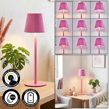 Salgadinho Lampada da tavolo per esterno, Lampada da tavolo LED Fucsia, 1-Luce