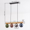 Gastor Lampadario a sospensione, Lampada a sfera, Lampada a sospensione Écru, Nero, 4-Luci