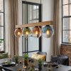 Gastor Lampadario a sospensione, Lampada a sfera, Lampada a sospensione Écru, Nero, 4-Luci