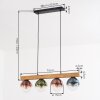 Gastor Lampadario a sospensione, Lampada a sfera, Lampada a sospensione Écru, Nero, 4-Luci