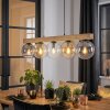 Gastor Lampadario a sospensione, Lampada a sfera, Lampada a sospensione Écru, Nero, 5-Luci