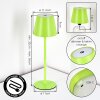 Salgadinho Lampada da tavolo per esterno, Lampada da tavolo LED Verde, 1-Luce