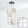 Deran Lampadario a sospensione, Lampada a sospensione, Lampada a sospensione a cluster Nero, 3-Luci