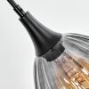 Rafel Lampadario a sospensione, Lampada a sospensione, Lampada a sospensione a cluster Nero, 3-Luci