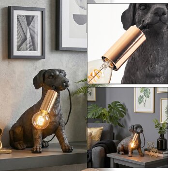 Jomil Lampada da tavolo Oro, Nero, 1-Luce