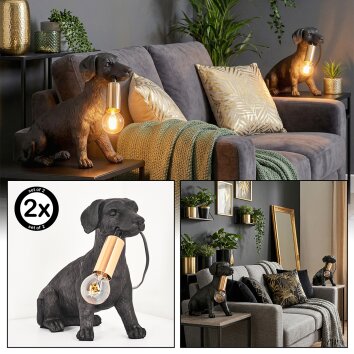 Jomil Lampada da tavolo Oro, Nero, 1-Luce