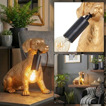 Jomil Lampada da tavolo Oro, Nero, 1-Luce