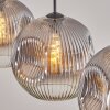 Ripoll Lampadario a sospensione, Lampada a sfera, Lampada a sospensione Chiaro, Grigio fumo, 3-Luci