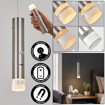 Molten Lampadario a sospensione, Lampada a sospensione LED Nichel opaco, 1-Luce