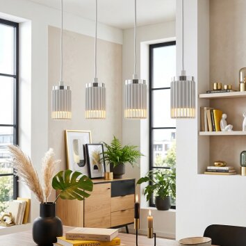 Fenik Lampadario a sospensione, Lampada a sospensione Bianco, 4-Luci