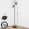 Fenik Lampada da terra LED Nero, 2-Luci