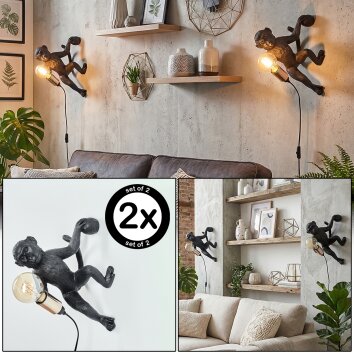 Leonix Applique Oro, Nero, 1-Luce