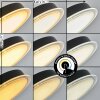 Kavin Lampada da terra LED Cromo, Nero, 1-Luce