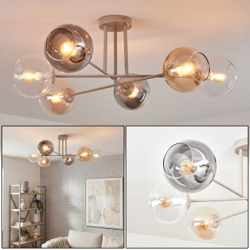 Koyoto Plafoniera, Lampada a sfera 78 cm Sabbia, 6-Luci