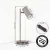 Javel Lampada da scrivania, Lampada da tavolo LED Cromo, Grigio, 1-Luce