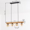 Gastor Lampadario a sospensione, Lampada a sfera, Lampada a sospensione Écru, Nero, 4-Luci