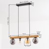 Gastor Lampadario a sospensione, Lampada a sfera, Lampada a sospensione Écru, Nero, 4-Luci