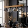 Gastor Lampadario a sospensione, Lampada a sfera, Lampada a sospensione Écru, Nero, 4-Luci