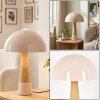 Stile fungo  Forgek Lampada da tavolo Champagne, Aspetto del legno, 1-Luce