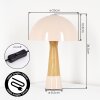 Stile fungo  Forgek Lampada da tavolo Champagne, Aspetto del legno, 1-Luce