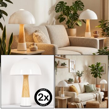 Forgek Lampada da tavolo Aspetto del legno, Sabbia, 1-Luce