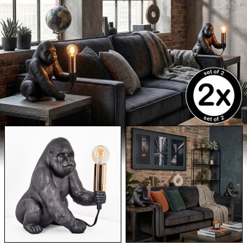 Zarik Lampada da tavolo Ramato, Nero, 1-Luce