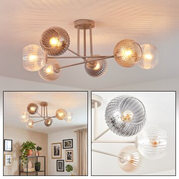 Koyoto Plafoniera, Lampada a sfera 78 cm Sabbia, 6-Luci