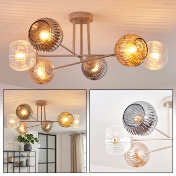 Ripoll Plafoniera, Lampada a sfera Sabbia, 6-Luci