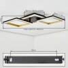 Tulor Plafoniera LED Nero, 1-Luce